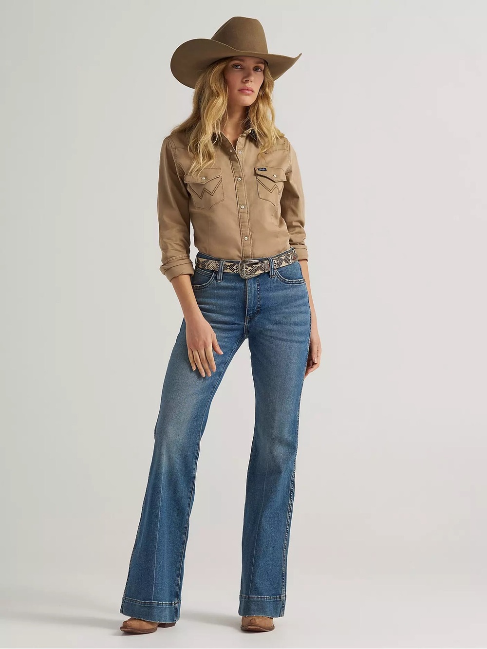 Wrangler Western Retro Bailey High Rise Trouser Jeans in Shelby 31 x 32